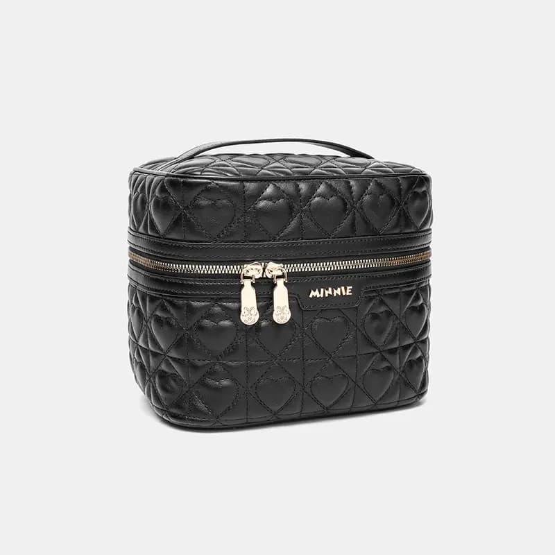 Disney Minnie Portable Multi-Layer Travel Versatile Cute Synthetic Leather Travel Organizer Bag Women's Pink 3