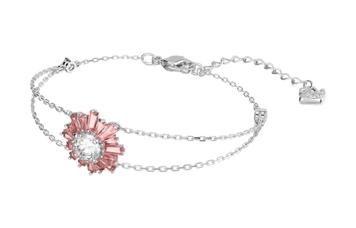 Swarovski Rodium örtüklü Bilərzik Qadın Çəhrayı 2