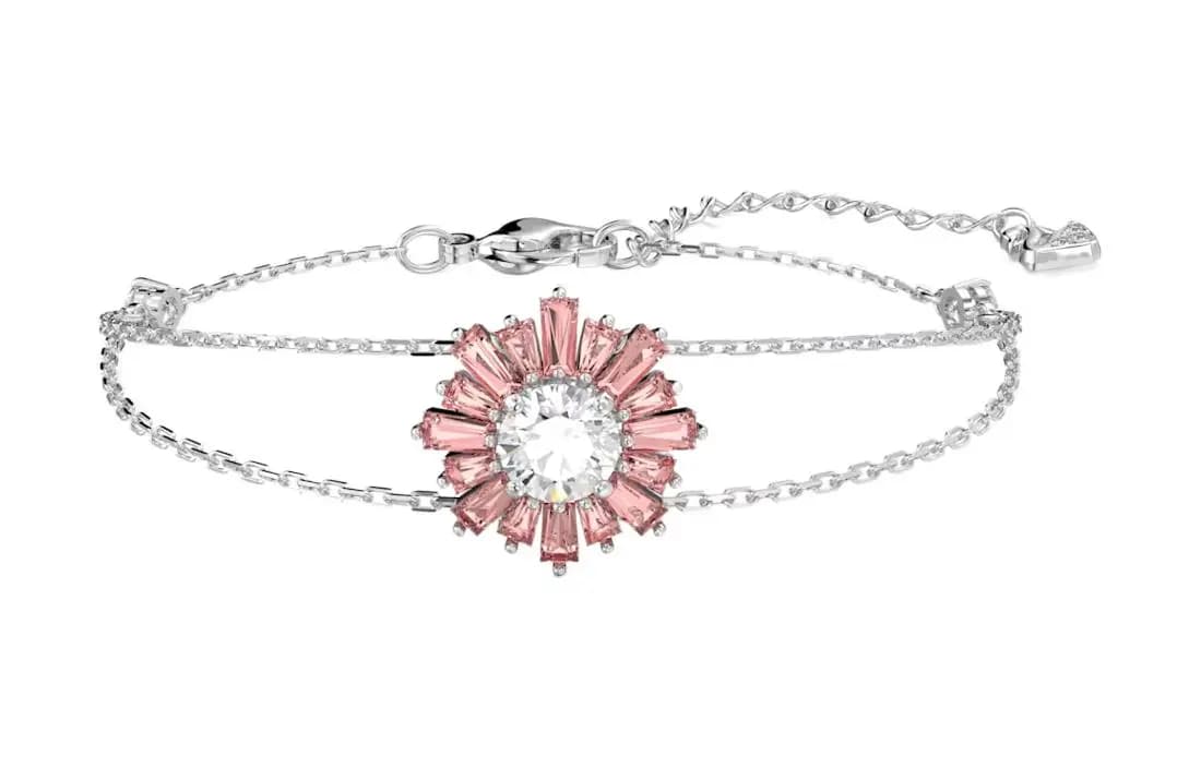 Swarovski Rodium örtüklü Bilərzik Qadın Çəhrayı