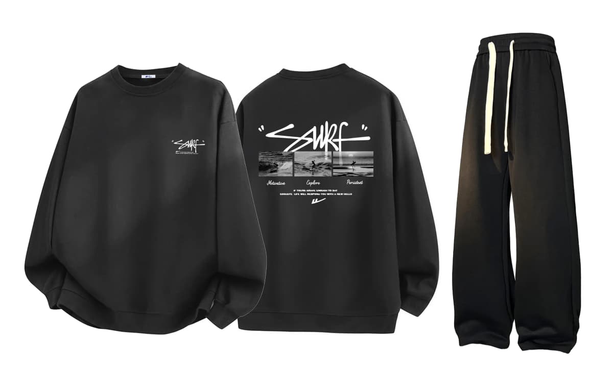 Warrior 'Riding the Waves' Sweatshirt və Şalvar Dəsti Unisex 25