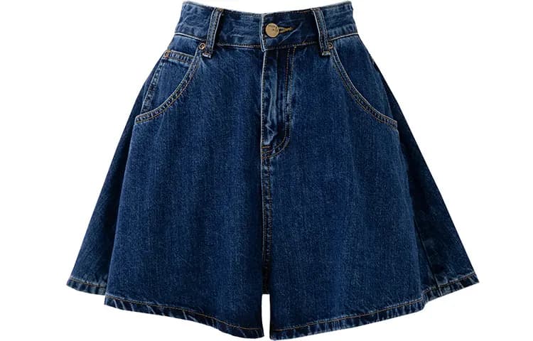 SOON FLOWER Denim Shorts Summer Women's Light Blue 5