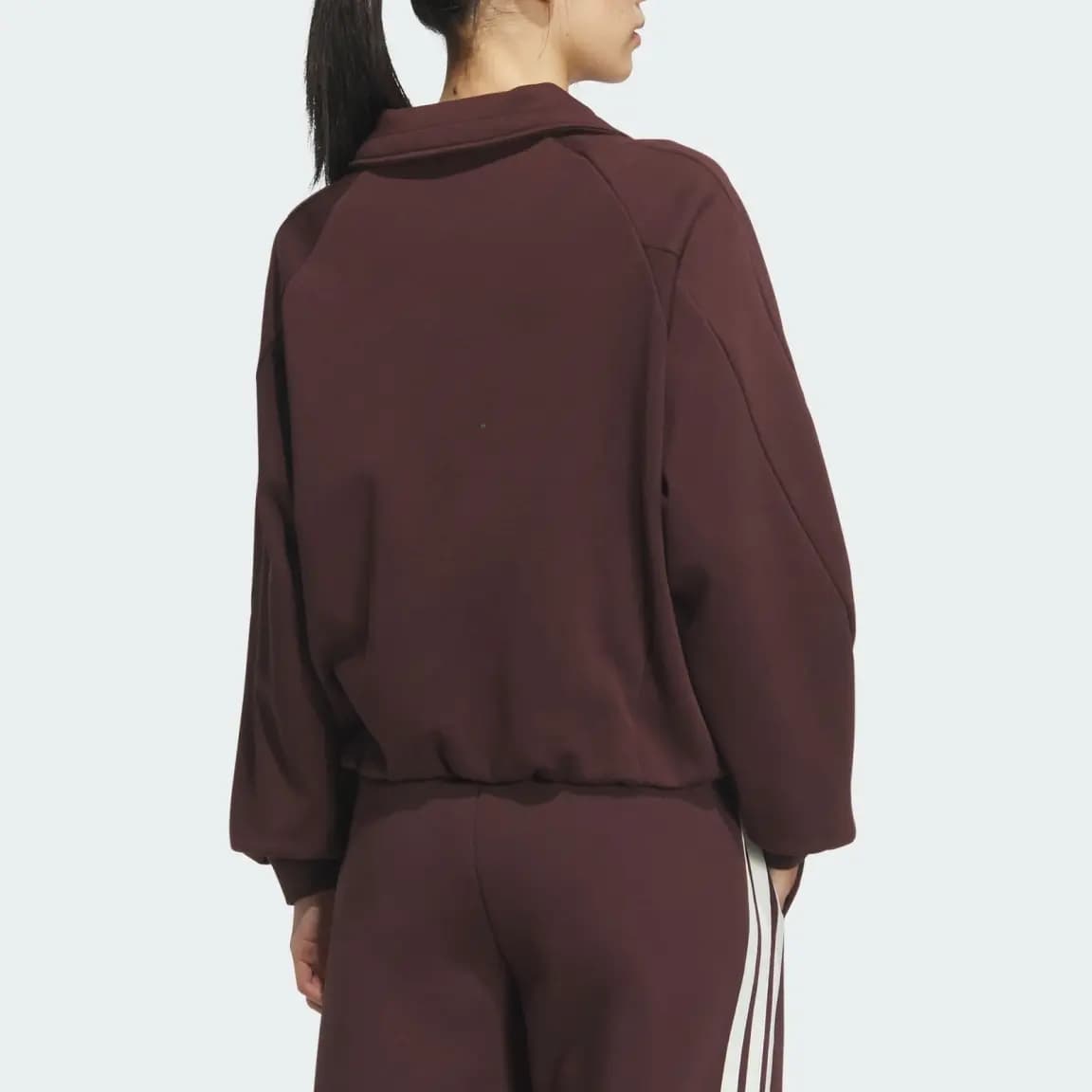 adidas Sport Casual Letter Logo Long Sleeve Stand Collar Sweatshirt Women's 3