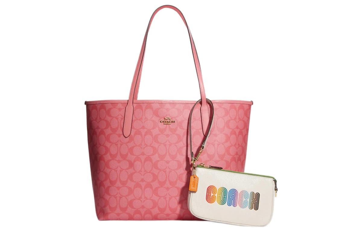 COACH Nolita Pochette Klutch Çanta Qadın Ağ 4