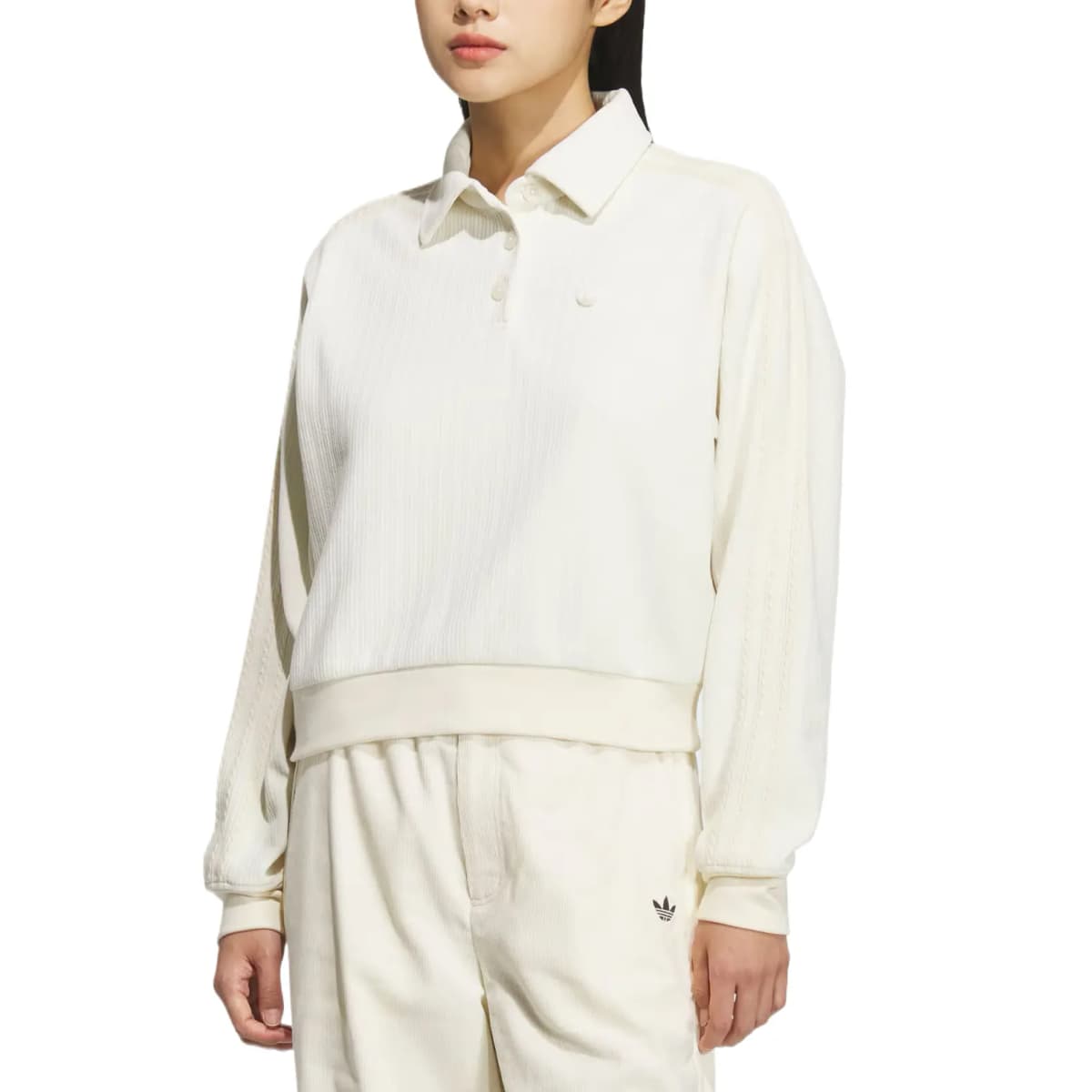 adidas originals CHENILLE Comfort Loose Polo Shirt Women's 2