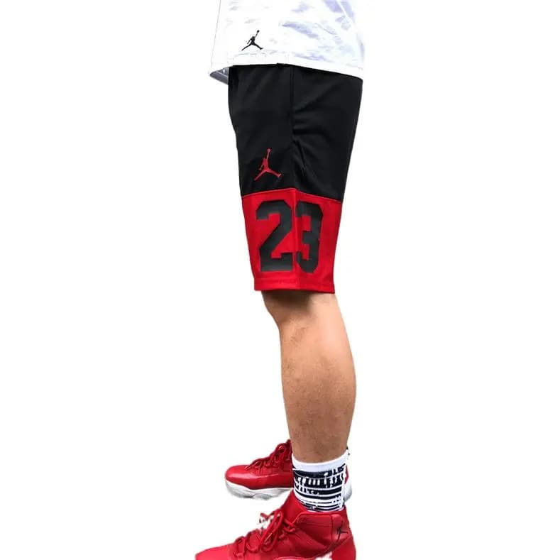 Jordan Color-Block Number Print Sports Basketball Shorts #23 Men's Black 5