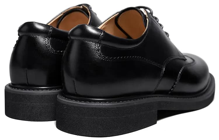 THOM WILLS British Casual Business Soft Sole Derby Shoes Formal Leather Shoes Men's Black 12