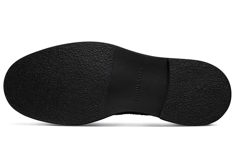 THOM WILLS British Casual Business Soft Sole Derby Shoes Formal Leather Shoes Men's Black 5