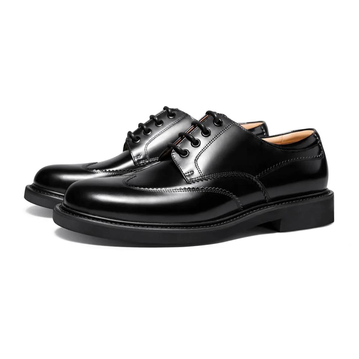 THOM WILLS British Casual Business Soft Sole Derby Shoes Formal Leather Shoes Men's Black 18