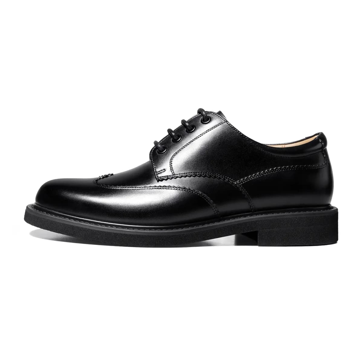 THOM WILLS British Casual Business Soft Sole Derby Shoes Formal Leather Shoes Men's Black 24