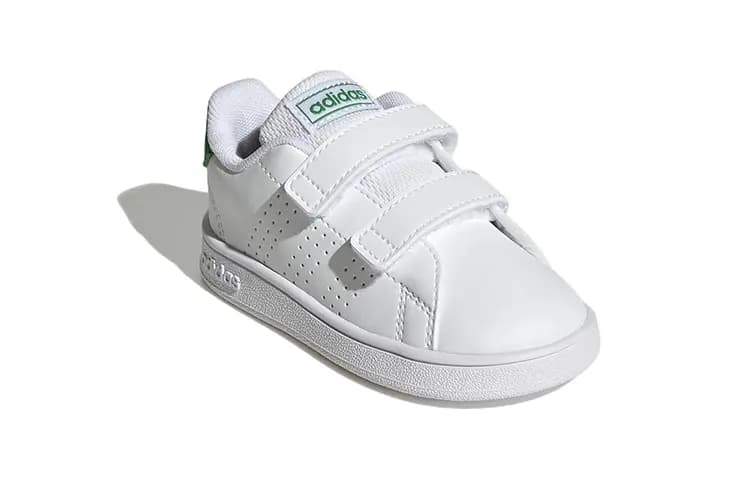 TD Baby adidas neo Advantage Comfortable Durable Skate Shoes White/Green 3