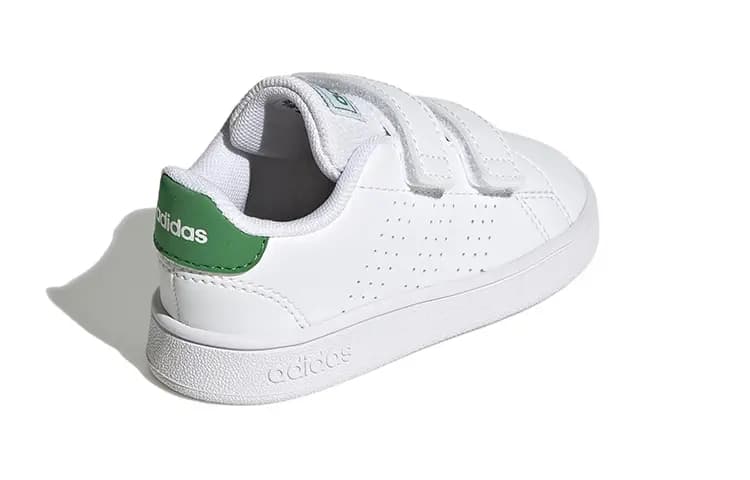TD Baby adidas neo Advantage Comfortable Durable Skate Shoes White/Green 4