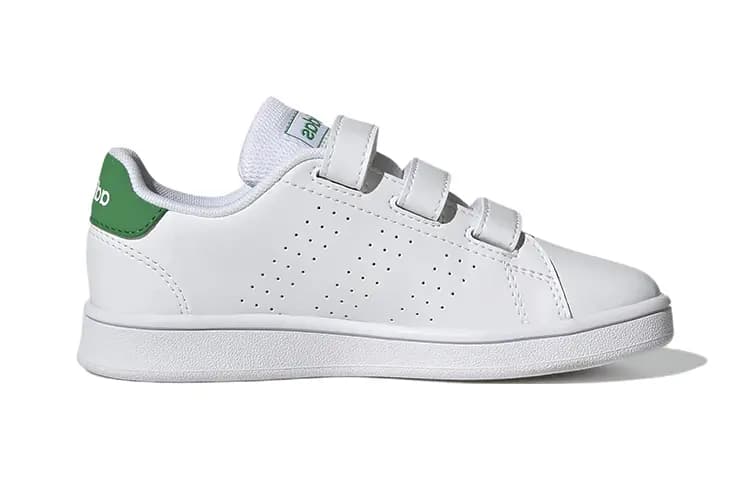 Adidas Neo Advantage Uşaq Skeyt Ayaqqabısı Ağ/Yaşıl 2