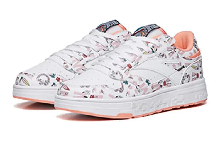 Big Kids Anta Kids Street Tough Street Dance Low-Top Kids Skate Shoes White/Red 3