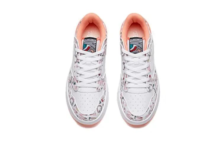 Big Kids Anta Kids Street Tough Street Dance Low-Top Kids Skate Shoes White/Red 4