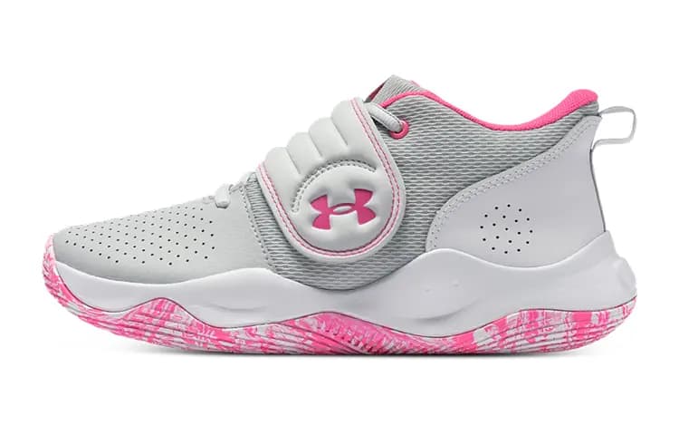 Under Armour UA Zone BB Mid-Top Basketbol Ayaqqabısı Boz/Çəhrayı