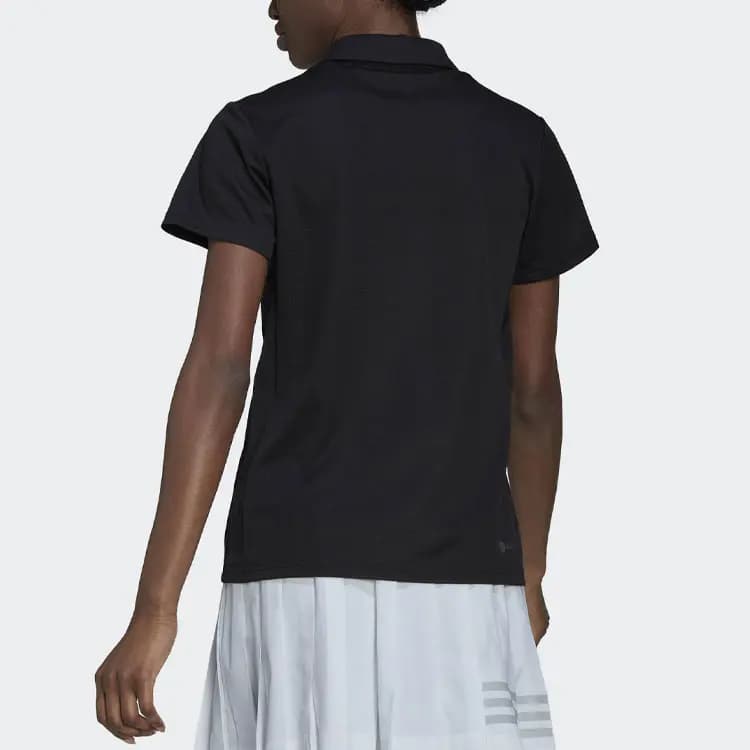 adidas Loqolu Qısaqol Polo Köynək Qadın Qara 3