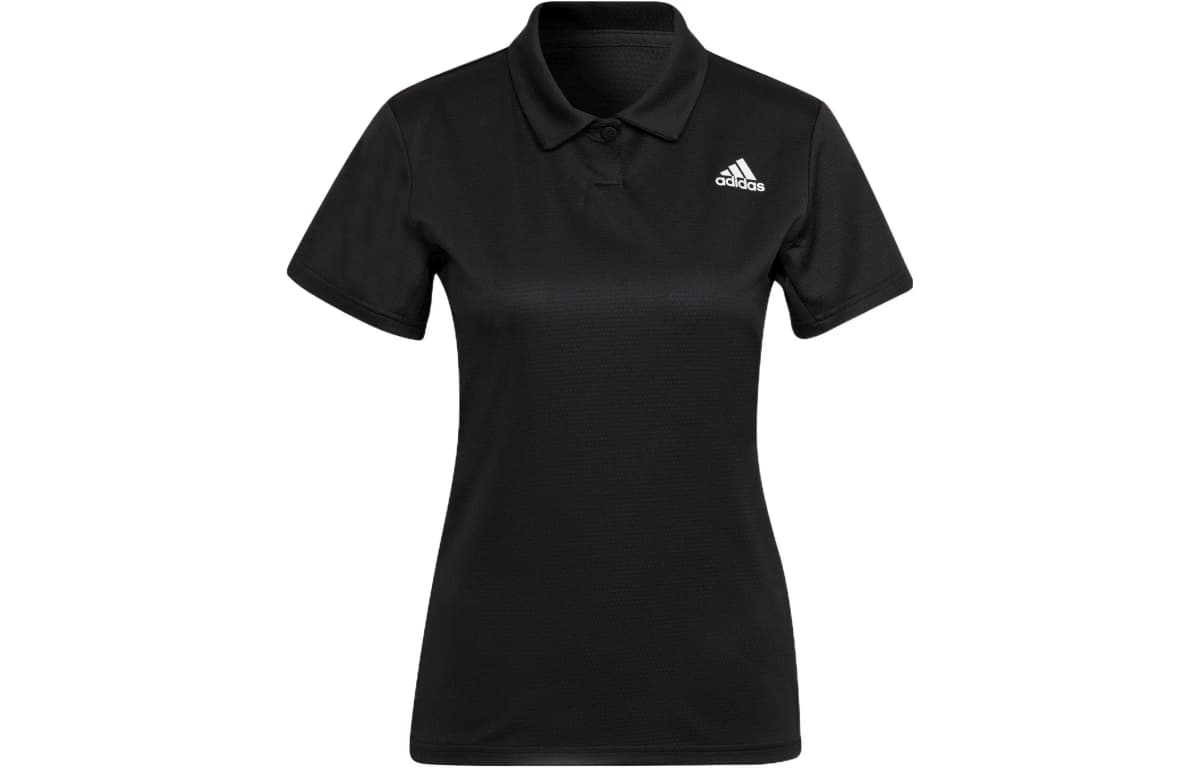 adidas Loqolu Qısaqol Polo Köynək Qadın Qara