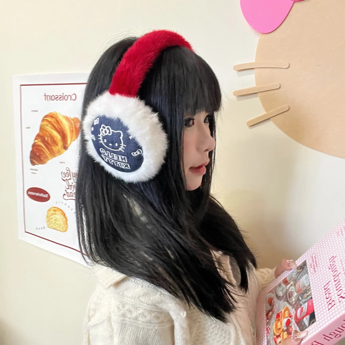 Sanrio Hello Kitty Plush Ear Muffs Women's 4