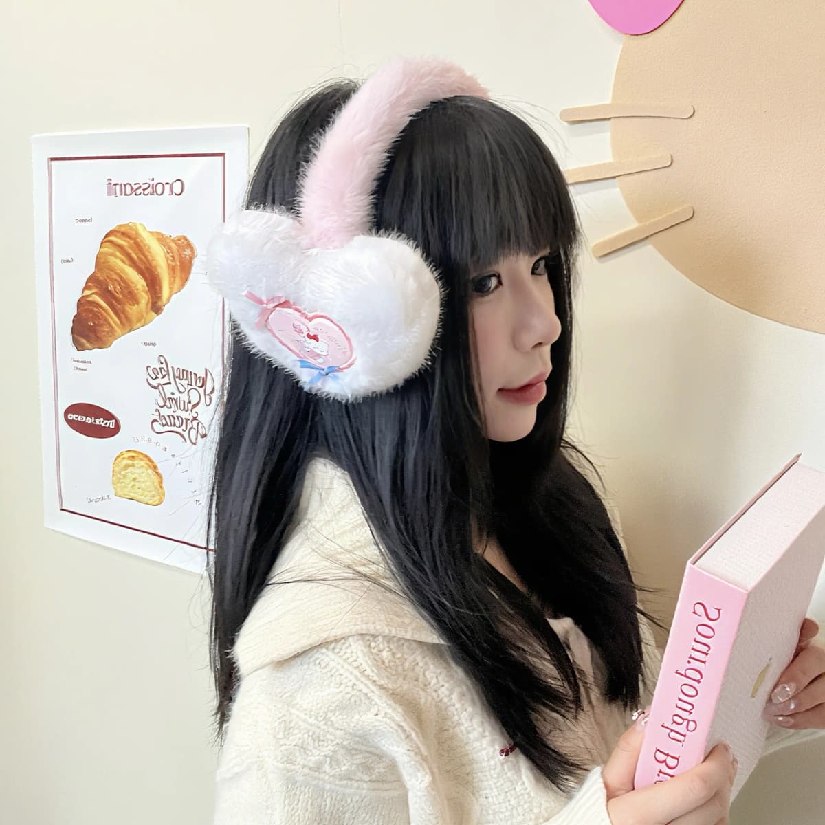 Sanrio Hello Kitty Unisex Qulaqçıq Çəhrayı 4