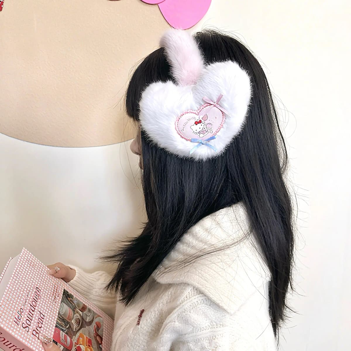 Sanrio Hello Kitty Unisex Qulaqçıq Çəhrayı 5