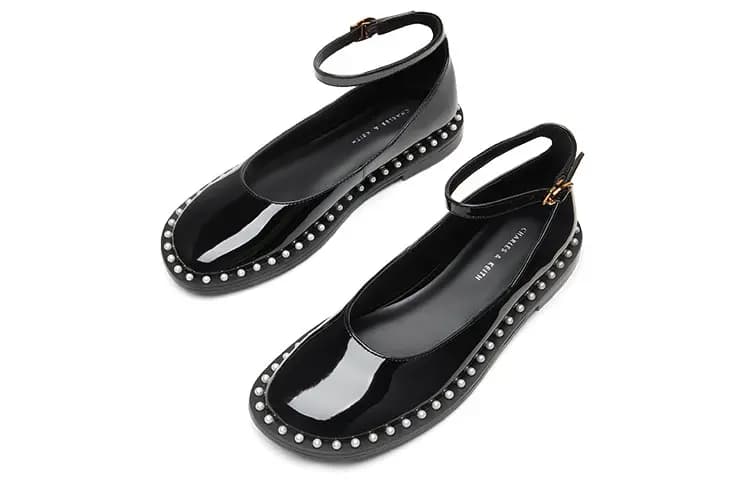 CHARLES&KEITH Chunky Heel Mary Jane Qadın Ayaqqabısı Qara 3