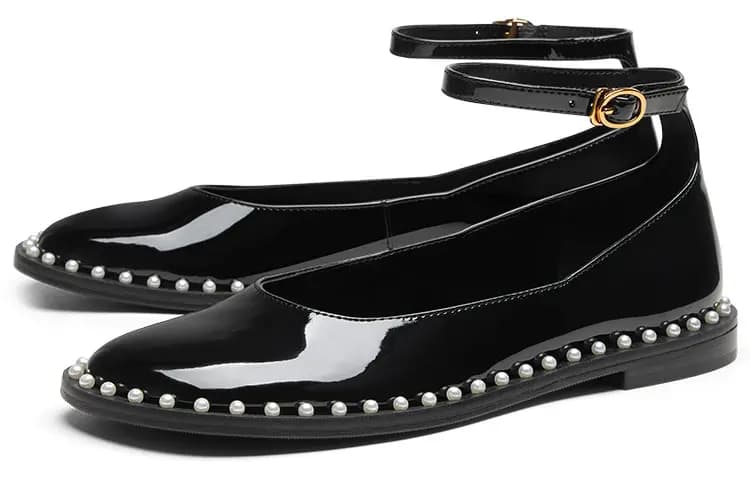 CHARLES&KEITH Chunky Heel Mary Jane Qadın Ayaqqabısı Qara 2