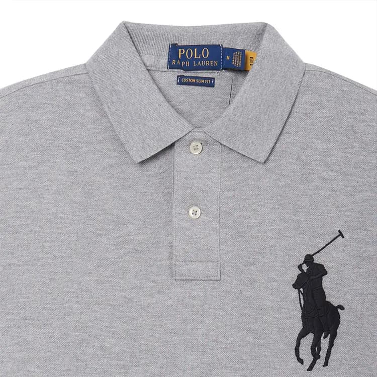 Polo Ralph Lauren Kişi Qısaqol Polo Köynəyi Boz 6