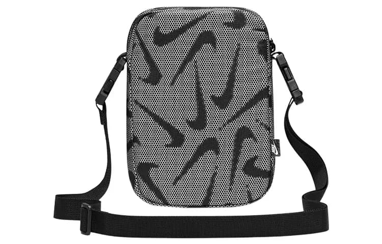 Nike Fabric Crossbody Bag Regular Unisex Black White 3