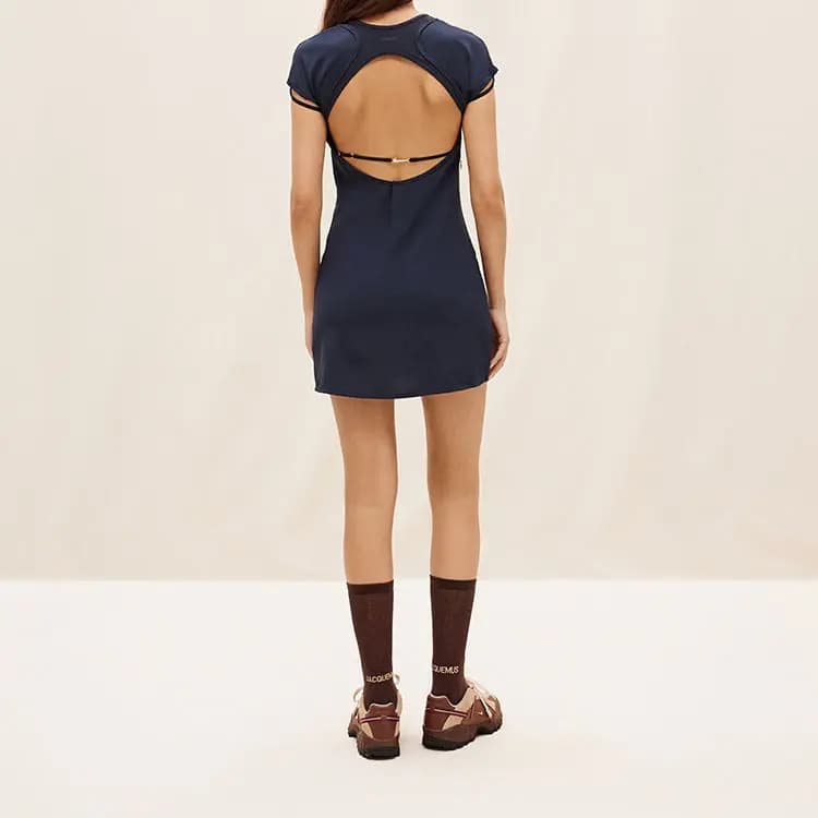 Jacquemus Short Sleeved Dresses Women's Blue 4