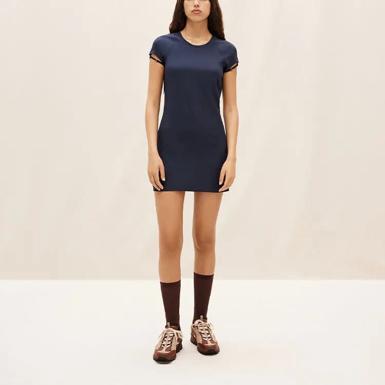 Jacquemus Short Sleeved Dresses Women's Blue 3