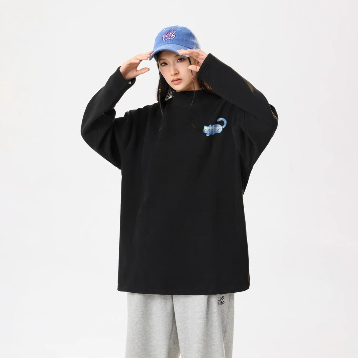 HUANQIU Unisex Uzunqol Köynək 6
