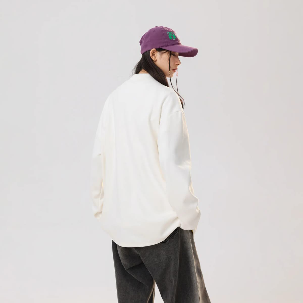 HUANQIU Unisex Uzunqol Köynək 13