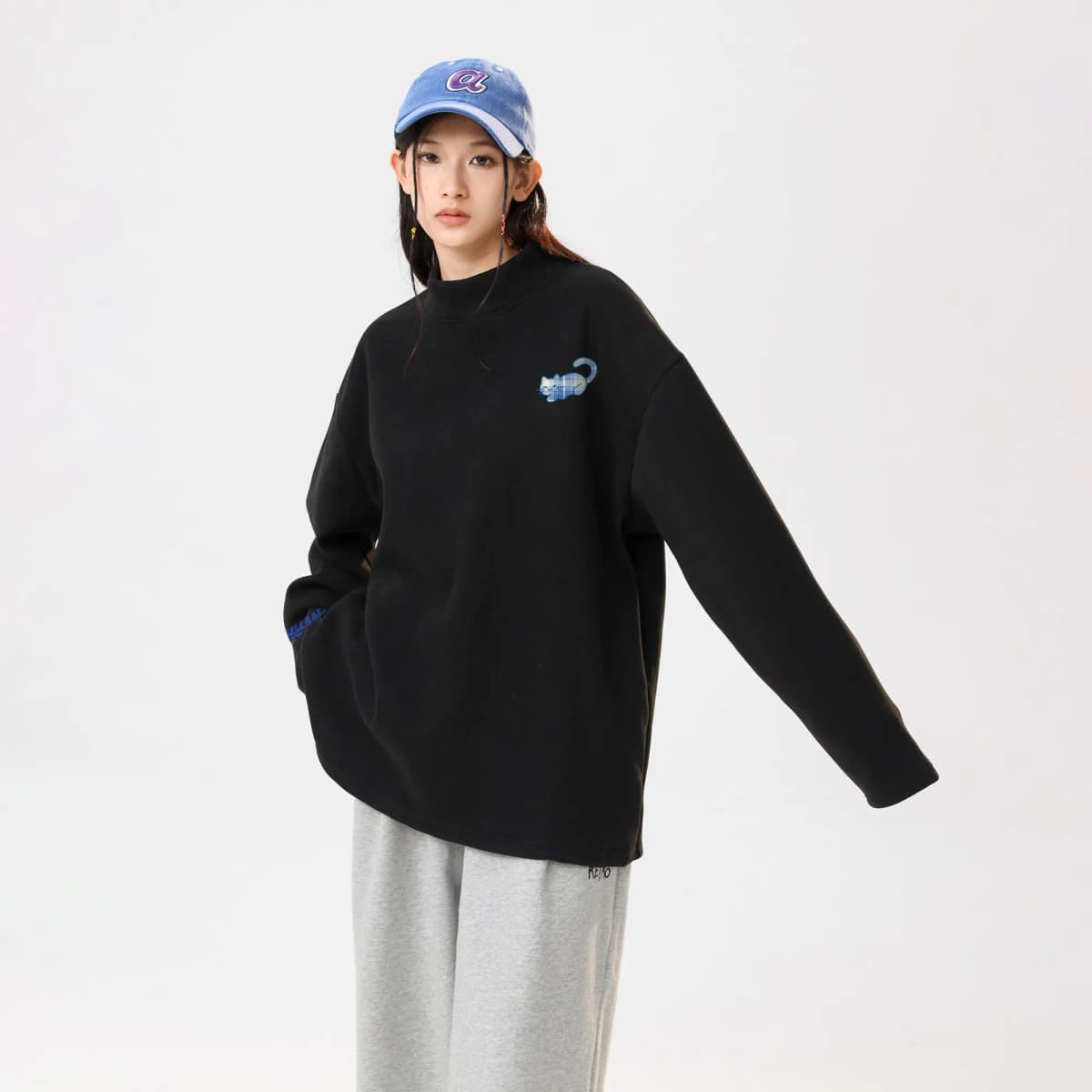HUANQIU Unisex Uzunqol Köynək 4