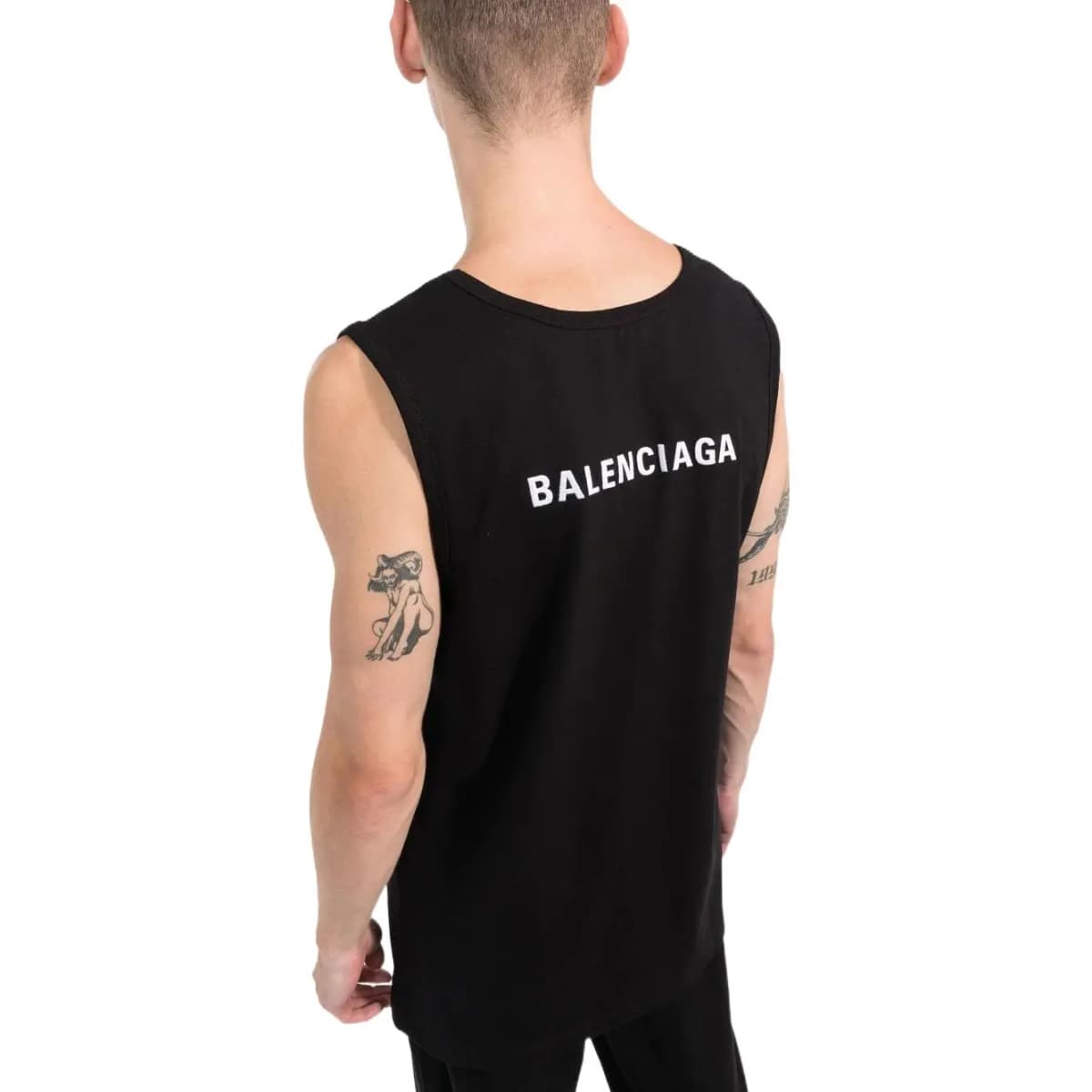 Balenciaga SS22 Mayka Kişi Qara 4