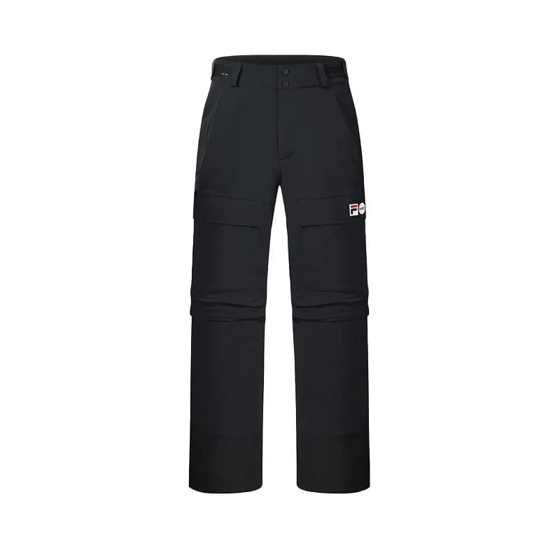 FILA SKI Series Minimalist Solid Color Waterproof Windproof Warm Ski Pants Men's 2