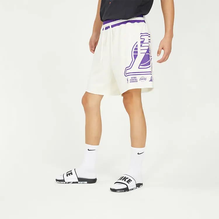 Nike Los Angeles Lakers Basketbol Şortu Kişi Ağ 5