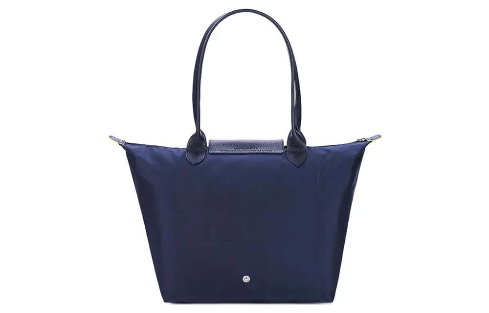 LONGCHAMP Le Pliage Green Dəri və Kətan Çanta Qadın Göy 4