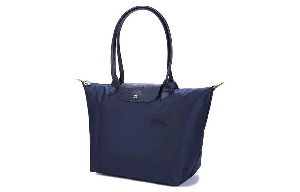 LONGCHAMP Le Pliage Green Dəri və Kətan Çanta Qadın Göy 2