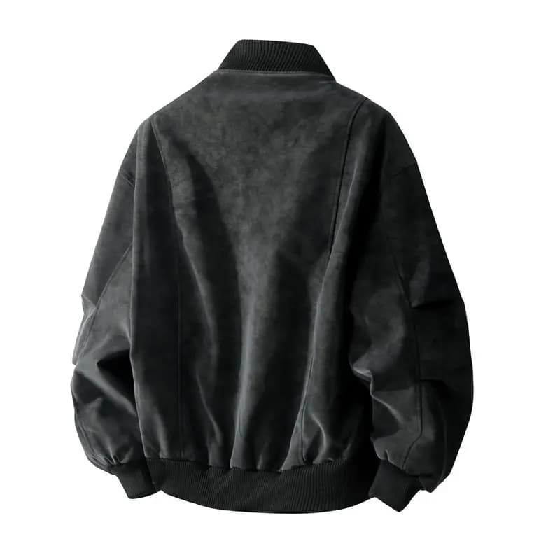 Jeep American High Street Cleanfit Loose Stand Collar Zip-Up Biker Jacket Unisex 2