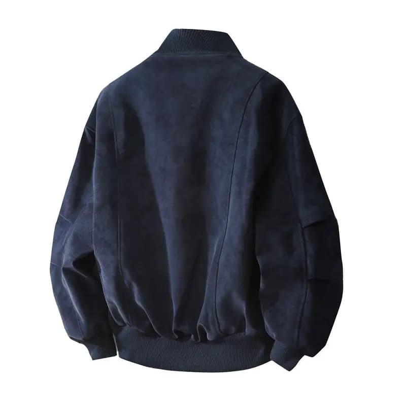 Jeep American High Street Cleanfit Loose Stand Collar Zip-Up Biker Jacket Unisex 5