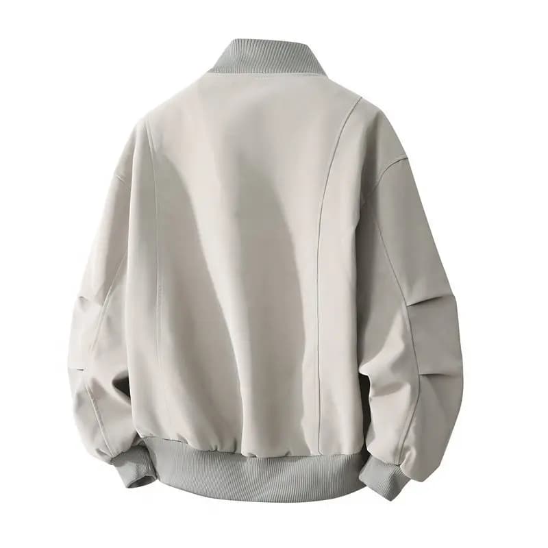 Jeep American High Street Cleanfit Loose Stand Collar Zip-Up Biker Jacket Unisex 11