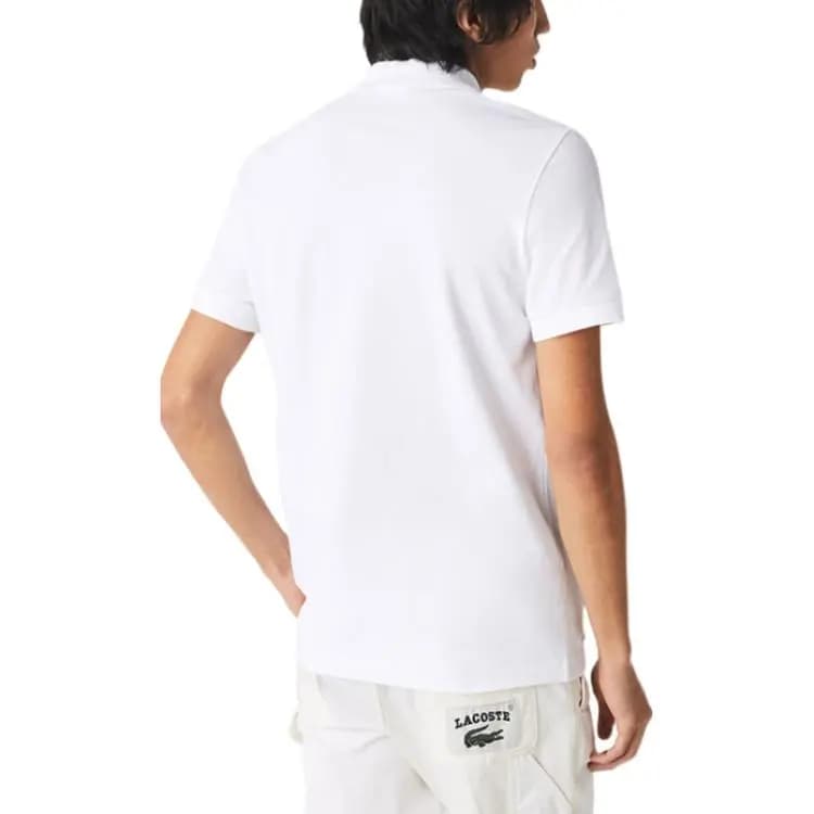 LACOSTE SS22 Heyvan Printli Polo Köynəyi Kişi Ağ 4