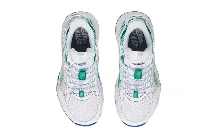 LINING YOUNG Low-Top Children's Basketball Shoes White Green Teenagers 4