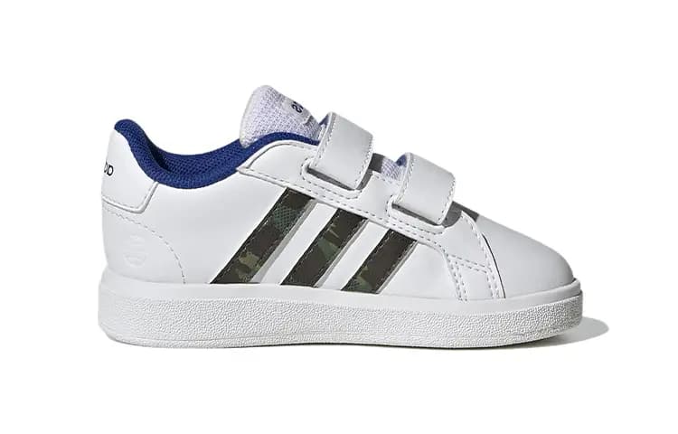 adidas neo Grand Court Uşaq Ayaqqabısı Ağ/Mavi/Yaşıl 2