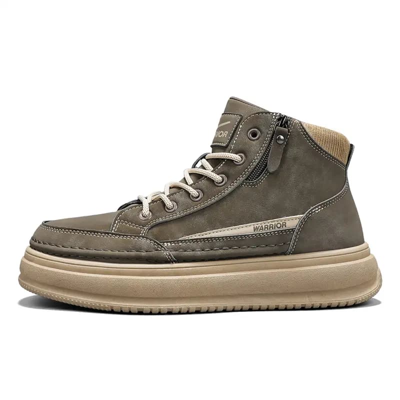 Warrior Fashion Versatile Artistic Minimalist Trendy Retro Work Boots Men's Army Green