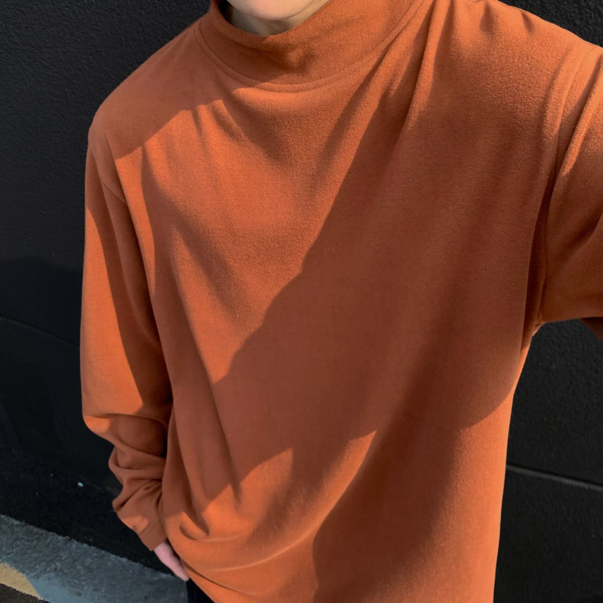HUANQIU Velvet Base Layer Skin-Friendly Solid Color Simple Basic Niche Fashion Trend Stand Collar Daily Commute Windproof High Quality Loose Versatile Casual Lazy Style Long Sleeve Sport Thermal Underwear Unisex 23