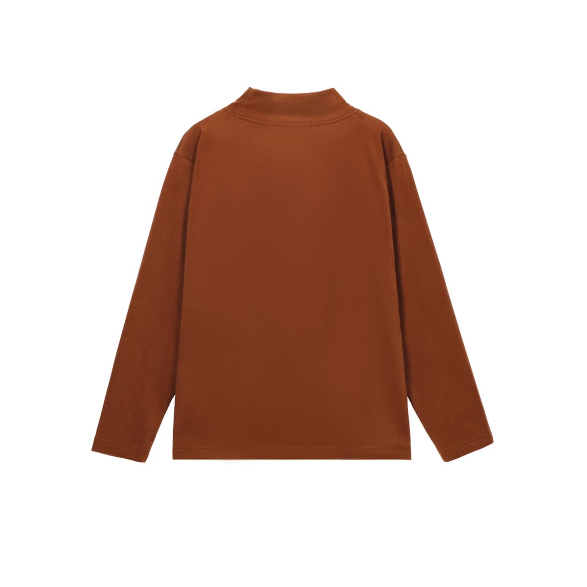 HUANQIU Velvet Base Layer Skin-Friendly Solid Color Simple Basic Niche Fashion Trend Stand Collar Daily Commute Windproof High Quality Loose Versatile Casual Lazy Style Long Sleeve Sport Thermal Underwear Unisex 21
