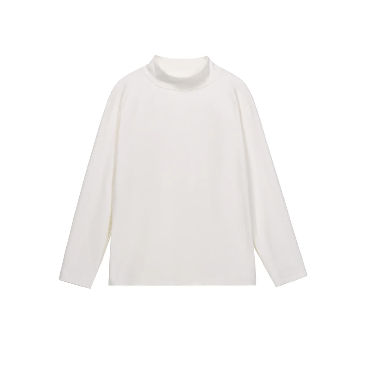 HUANQIU Velvet Base Layer Skin-Friendly Solid Color Simple Basic Niche Fashion Trend Stand Collar Daily Commute Windproof High Quality Loose Versatile Casual Lazy Style Long Sleeve Sport Thermal Underwear Unisex 8