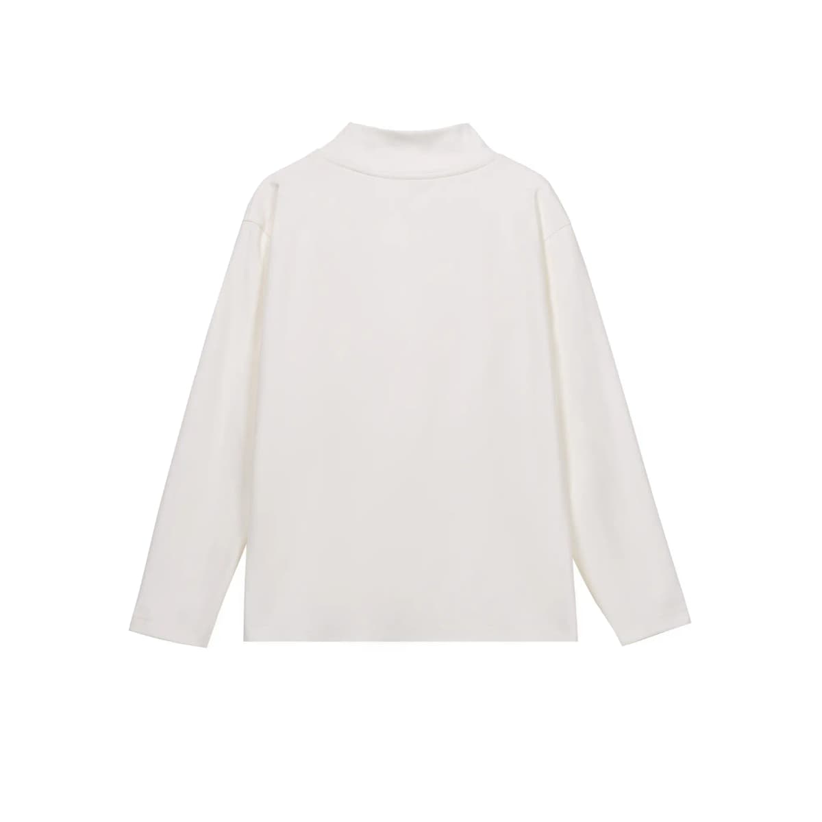 HUANQIU Velvet Base Layer Skin-Friendly Solid Color Simple Basic Niche Fashion Trend Stand Collar Daily Commute Windproof High Quality Loose Versatile Casual Lazy Style Long Sleeve Sport Thermal Underwear Unisex 9