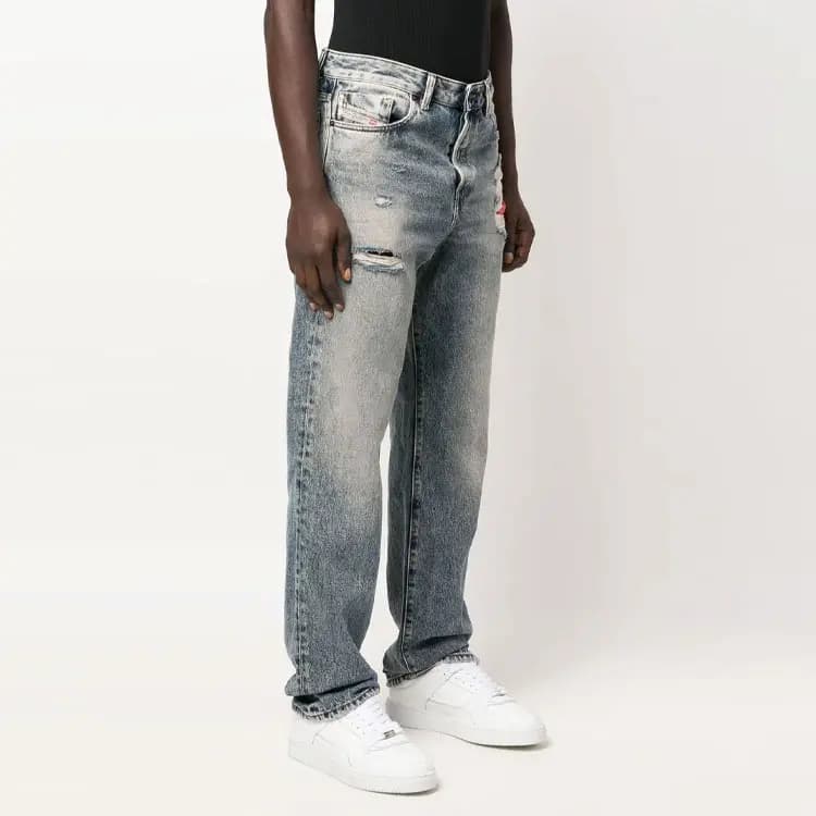 DIESEL Distressed effect Straight leg Jeans 4